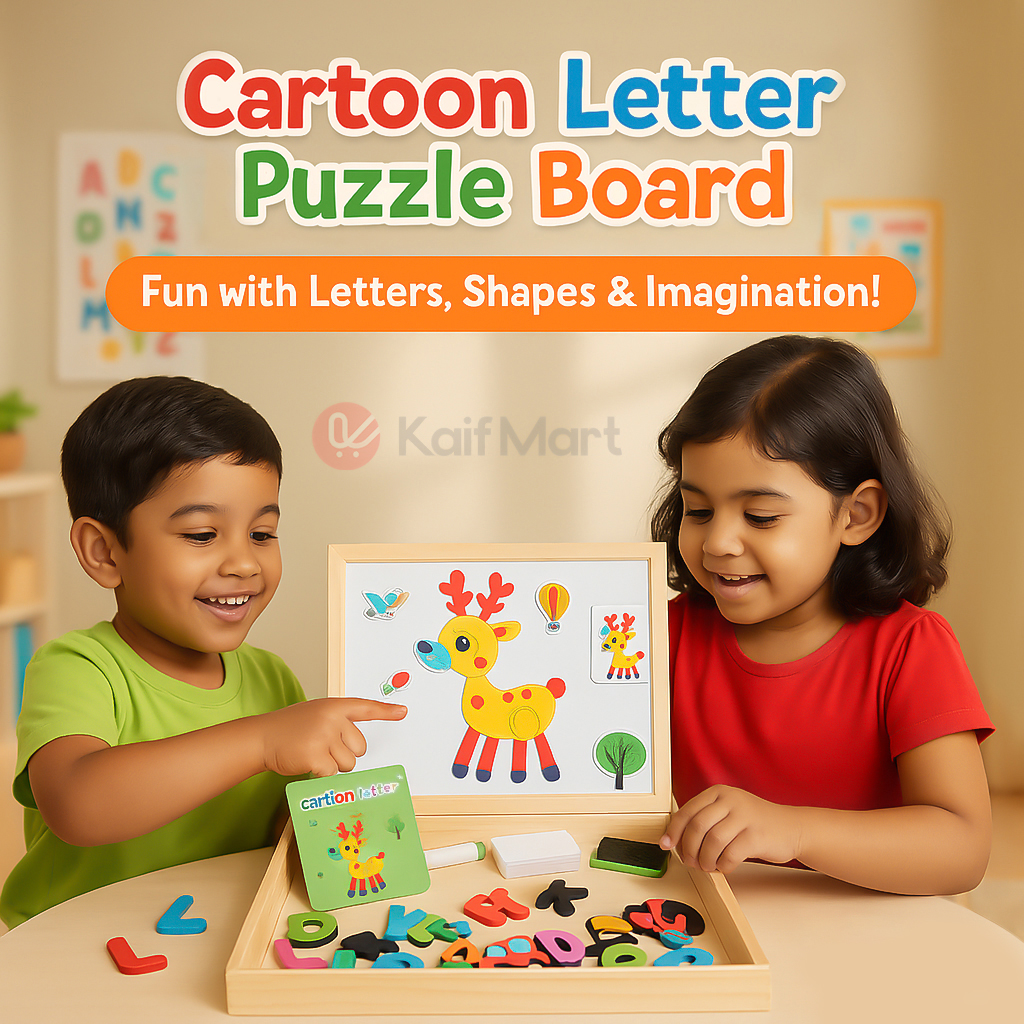 কার্টুন লেটার পাজল বোর্ড